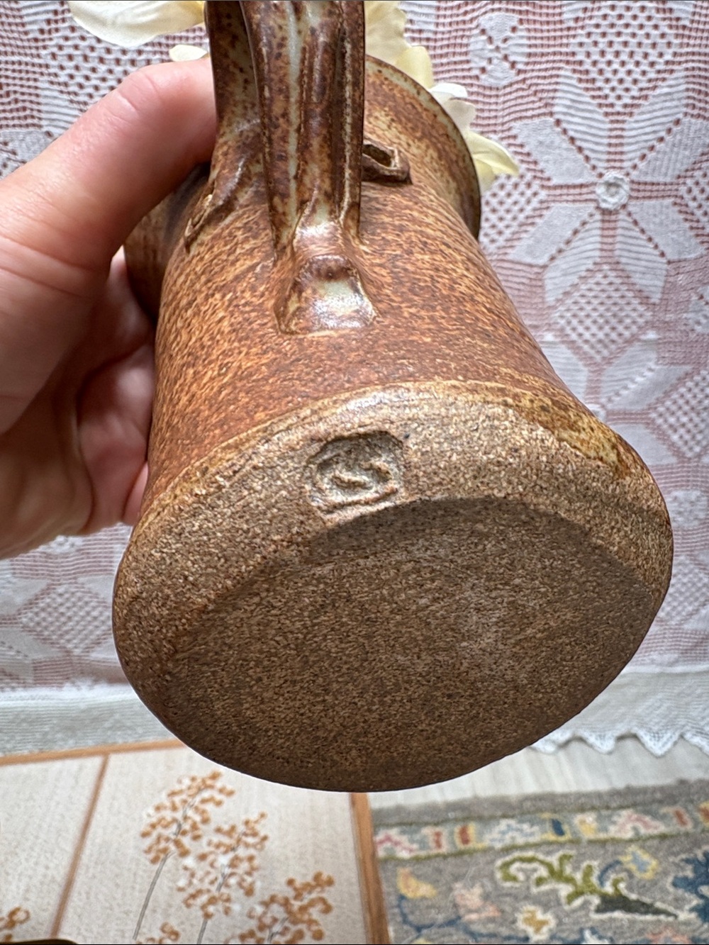 Copper-Tone Ceramic Pitcher Trio - Rustic Brown & Tan - Picture 16 of 16